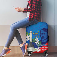 Philippines Rizal Day Luggage Cover Filipino Motto Stella Polynesian Pattern - Polynesian Pride