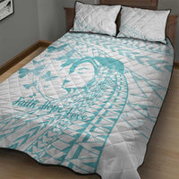 Polynesia Cervical Cancer Awareness Month Quilt Bed Set Polynesian Women Faith Hope Love!