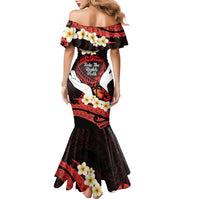 Polynesia AIDS Awareness Month Family Matching Mermaid Dress and Hawaiian Shirt Take The Rights Path Polynesian Pattern