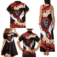 Polynesia AIDS Awareness Month Family Matching Tank Maxi Dress and Hawaiian Shirt Take The Rights Path Polynesian Pattern LT14 - Polynesian Pride