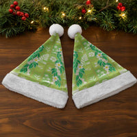 Aloha Hawaii Tuberose Lei Christmas Santa Hat Tropical Vibes Green Color - Polynesian Pride