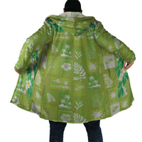 Aloha Hawaii Tuberose Lei Cloak Tropical Vibes Green Color - Polynesian Pride