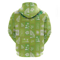 Aloha Hawaii Tuberose Lei Hoodie Tropical Vibes Green Color LT14 - Polynesian Pride