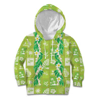 Aloha Hawaii Tuberose Lei Kid Hoodie Tropical Vibes Green Color LT14 Hoodie Green - Polynesian Pride