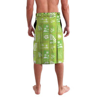 Aloha Hawaii Tuberose Lei Lavalava Tropical Vibes Green Color - Polynesian Pride