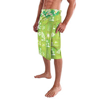 Aloha Hawaii Tuberose Lei Lavalava Tropical Vibes Green Color - Polynesian Pride