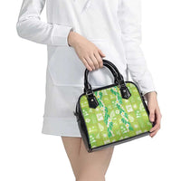 Aloha Hawaii Tuberose Lei Shoulder Handbag Tropical Vibes Green Color - Polynesian Pride