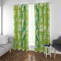 Aloha Hawaii Tuberose Lei Window Curtain Tropical Vibes Green Color - Polynesian Pride