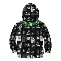 Aloha Hawaii Tuberose Lei Kid Hoodie Tropical Vibes Black Color LT14 - Polynesian Pride