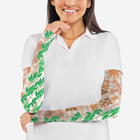 Aloha Hawaii Palaka Tuberose Lei Arm Sleeves Hawaiian Quilt Seamless Style LT14 - Polynesian Pride