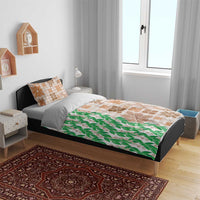 Aloha Hawaii Palaka Tuberose Lei Bedding Set Hawaiian Quilt Seamless Style - Polynesian Pride