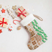 Aloha Hawaii Palaka Tuberose Lei Christmas Stocking Hawaiian Quilt Seamless Style - Polynesian Pride