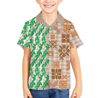 Aloha Hawaii Palaka Tuberose Lei Hawaiian Shirt Hawaiian Quilt Seamless Style - Polynesian Pride