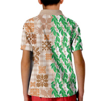 Aloha Hawaii Palaka Tuberose Lei Kid Polo Shirt Hawaiian Quilt Seamless Style - Polynesian Pride