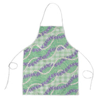 Pastel Green Hawaii Palaka Honohono Pikake Apron Hawaiian Orchid Lei Polynesian Pattern LT14 Pastel Green - Polynesian Pride