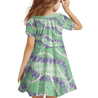 Pastel Green Hawaii Palaka Honohono Pikake Family Matching Summer Maxi Dress and Hawaiian Shirt Hawaiian Orchid Lei Polynesian Pattern LT14 - Polynesian Pride