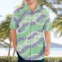 Pastel Green Hawaii Palaka Honohono Pikake Hawaiian Shirt Hawaiian Orchid Lei Polynesian Pattern - Polynesian Pride
