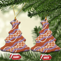 Orange Hawaii Palaka Honohono Pikake Ceramic Ornament Hawaiian Orchid Lei Polynesian Pattern LT14 Christmas Tree Orange - Polynesian Pride