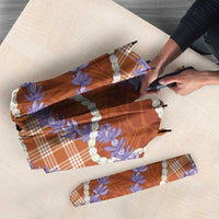 Orange Hawaii Palaka Honohono Pikake Umbrella Hawaiian Orchid Lei Polynesian Pattern LT14 - Polynesian Pride