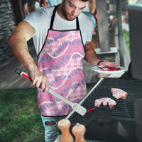 Pink Hawaii Palaka Honohono Pikake Apron Hawaiian Orchid Lei Polynesian Pattern - Polynesian Pride