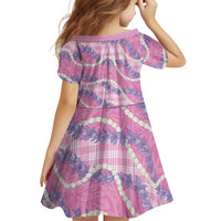 Pink Hawaii Palaka Honohono Pikake Family Matching Tank Maxi Dress and Hawaiian Shirt Hawaiian Orchid Lei Polynesian Pattern LT14 - Polynesian Pride