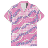 Pink Hawaii Palaka Honohono Pikake Hawaiian Shirt Hawaiian Orchid Lei Polynesian Pattern - Polynesian Pride