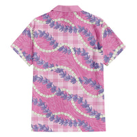 Pink Hawaii Palaka Honohono Pikake Hawaiian Shirt Hawaiian Orchid Lei Polynesian Pattern - Polynesian Pride
