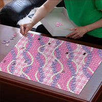 Pink Hawaii Palaka Honohono Pikake Puzzle Hawaiian Orchid Lei Polynesian Pattern LT14 - Polynesian Pride