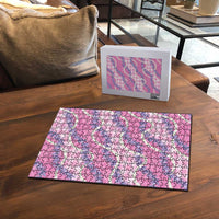 Pink Hawaii Palaka Honohono Pikake Puzzle Hawaiian Orchid Lei Polynesian Pattern LT14 - Polynesian Pride