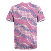 Pink Hawaii Palaka Honohono Pikake Rugby Jersey Hawaiian Orchid Lei Polynesian Pattern - Polynesian Pride