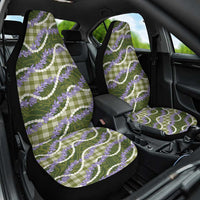 Green Hawaii Palaka Honohono Pikake Car Seat Cover Hawaiian Orchid Lei Polynesian Pattern LT14 One Size Green - Polynesian Pride