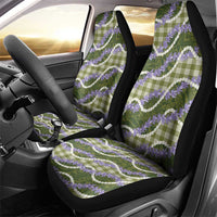 Green Hawaii Palaka Honohono Pikake Car Seat Cover Hawaiian Orchid Lei Polynesian Pattern LT14 - Polynesian Pride