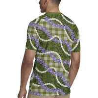 Green Hawaii Palaka Honohono Pikake Rugby Jersey Hawaiian Orchid Lei Polynesian Pattern - Polynesian Pride
