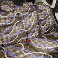 Brown Hawaii Palaka Honohono Pikake Back Car Seat Cover Hawaiian Orchid Lei Polynesian Pattern - Polynesian Pride