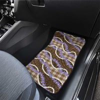 Brown Hawaii Palaka Honohono Pikake Car Mats Hawaiian Orchid Lei Polynesian Pattern LT14 - Polynesian Pride