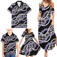 Black Hawaii Palaka Honohono Pikake Family Matching Summer Maxi Dress and Hawaiian Shirt Hawaiian Orchid Lei Polynesian Pattern LT14 - Polynesian Pride