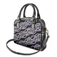 Black Hawaii Palaka Honohono Pikake Shoulder Handbag Hawaiian Orchid Lei Polynesian Pattern LT14 - Polynesian Pride
