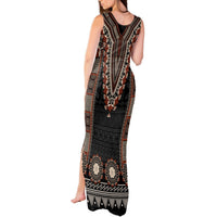 Bula Fiji Dashiki Vintage Fijian Masi Tapa Pattern Tank Maxi Dress LT14 - Polynesian Pride