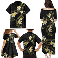 Polynesia Tattoo With Plumeria Family Matching Puletasi and Hawaiian Shirt Elegant Vibes