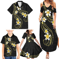 Polynesia Tattoo With Plumeria Family Matching Summer Maxi Dress and Hawaiian Shirt Elegant Vibes