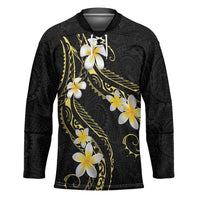 Polynesia Tattoo With Plumeria Hockey Jersey Elegant Vibes