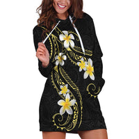 Polynesia Tattoo With Plumeria Hoodie Dress Elegant Vibes