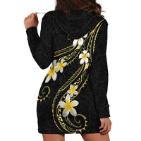 Polynesia Tattoo With Plumeria Hoodie Dress Elegant Vibes