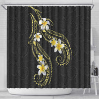 Polynesia Tattoo With Plumeria Shower Curtain Elegant Vibes
