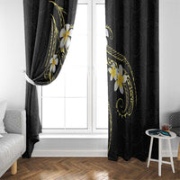 Polynesia Tattoo With Plumeria Window Curtain Elegant Vibes