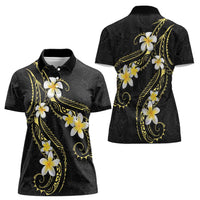 Polynesia Tattoo With Plumeria Women Polo Shirt Elegant Vibes