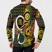 Vanuatu 1980 Button Sweatshirt Ni-Van Tamtam Sand Drawing Pattern