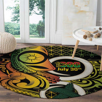 Vanuatu 1980 Round Carpet Ni-Van Tamtam Sand Drawing Pattern