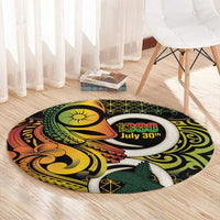 Vanuatu 1980 Round Carpet Ni-Van Tamtam Sand Drawing Pattern