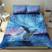 New Zealand Matariki Humpback Whale Bedding Set Paikea Maori New Year Blue Galaxy